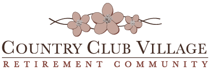 A logo for a retirement community called Country Club Village. AI generated content